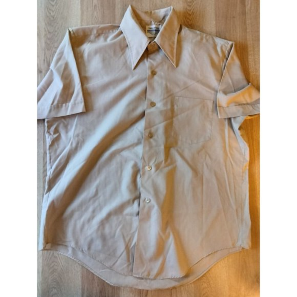 Tarleton Men's Tan Button Down Shirt Vintage Size‎ 16
